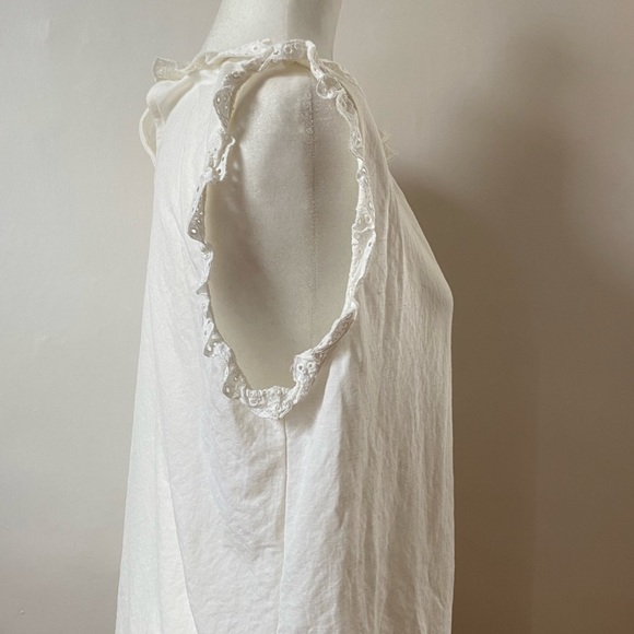Ann Taylor | Eyelet Ruffle Shell - Picture 7 of 8